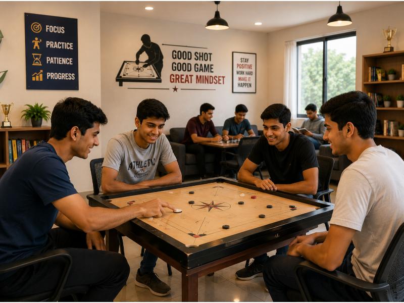 Carrom Board Games at Tagore Hostel