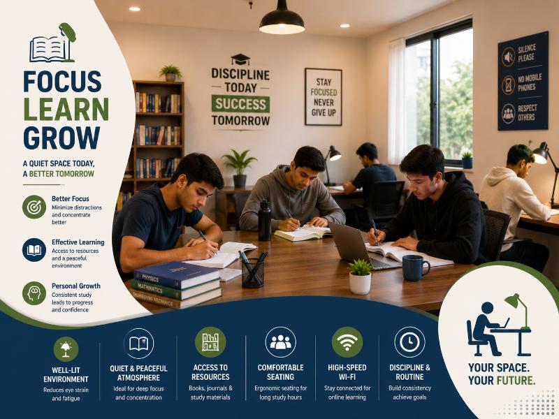 Dedicated Study Rooms at Tagore Hostel